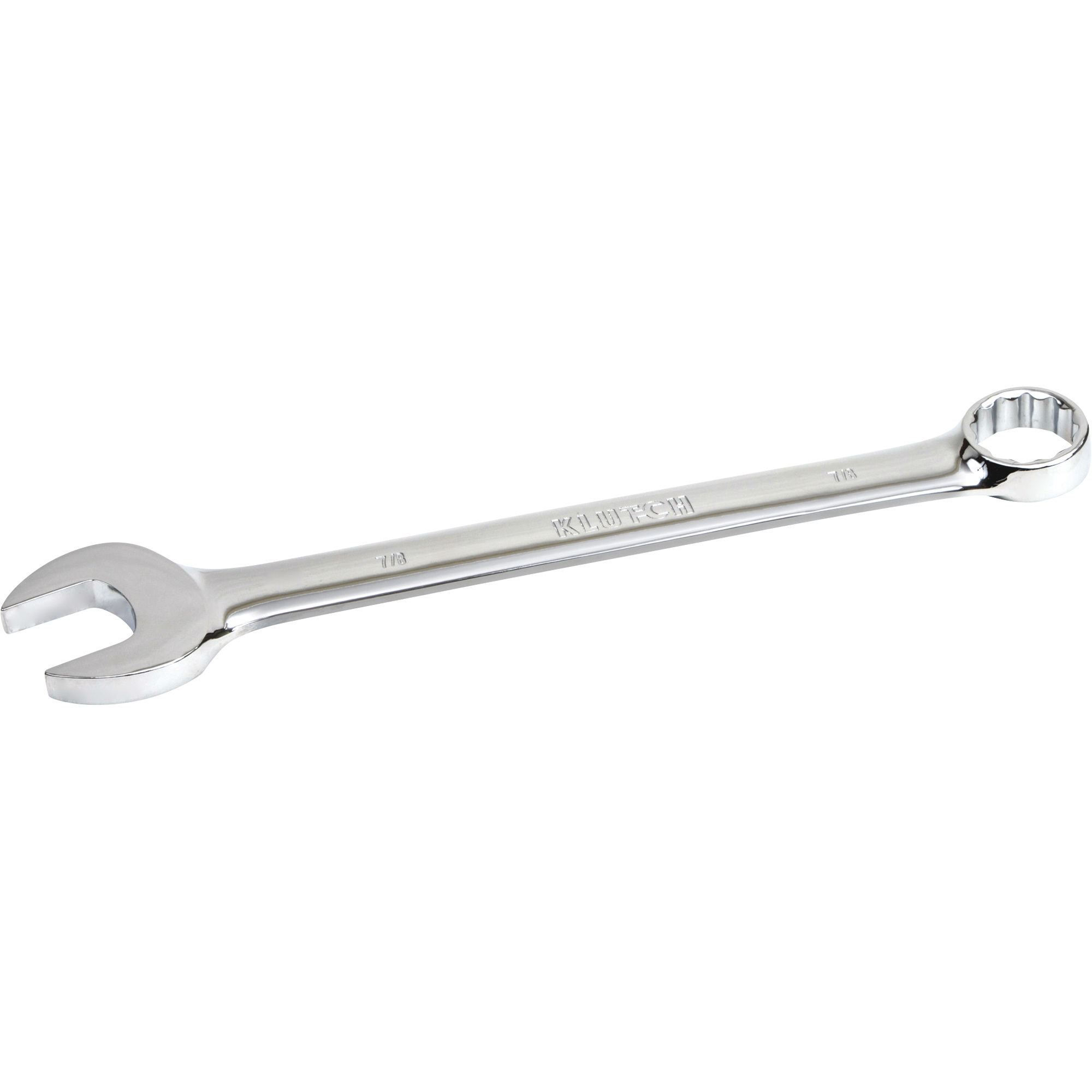 Klutch Full Polish Combination Wrench, SAE, 7/8in.